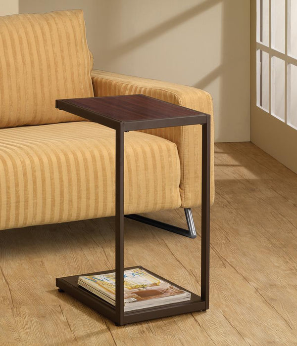 Rectangular Accent Table With Bottom Shelf - Brown-Washburn's Home Furnishings