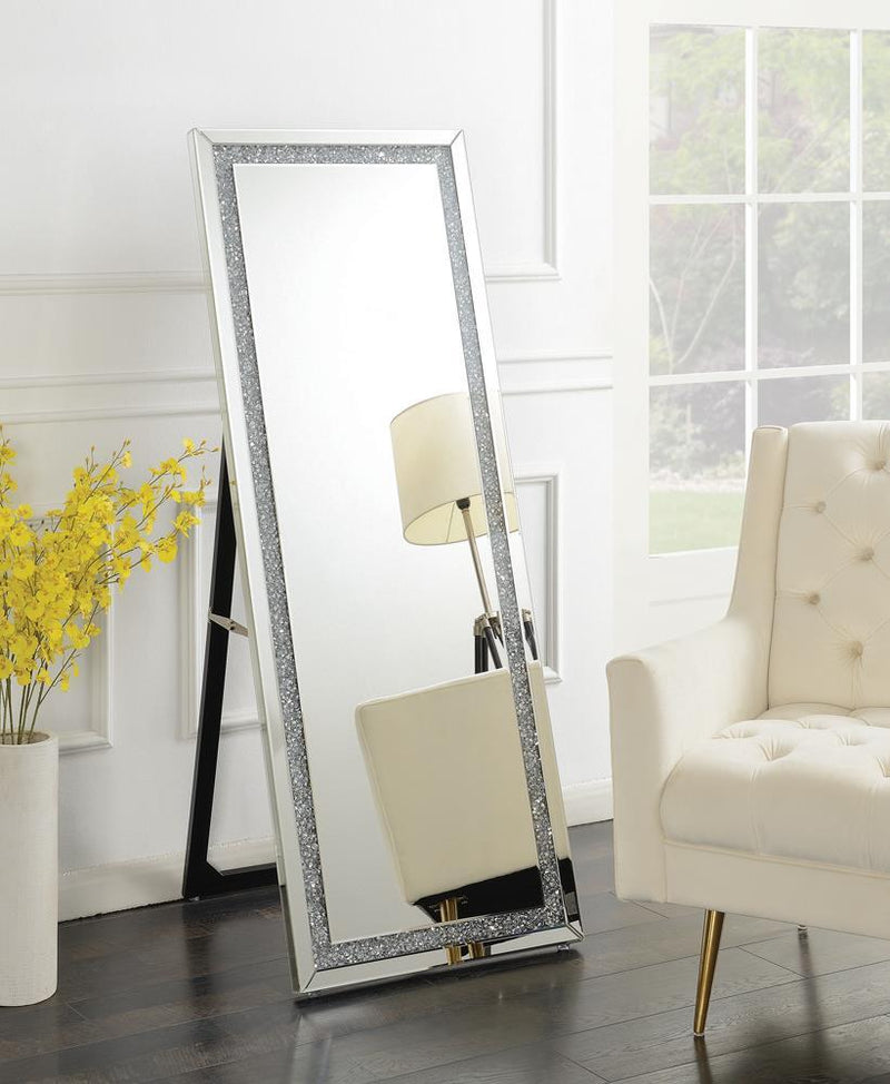 Rectangular Cheval Floor Mirror - Pearl Silver-Washburn's Home Furnishings