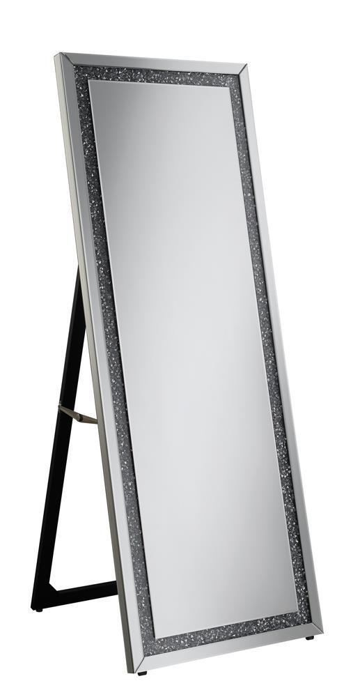 Rectangular Cheval Floor Mirror - Pearl Silver-Washburn's Home Furnishings