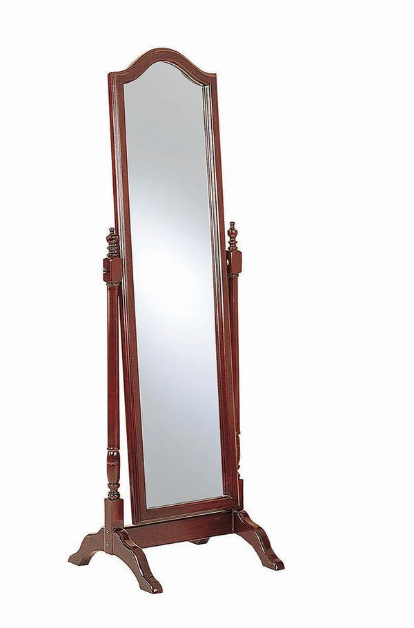 Rectangular Cheval Mirror With Arched Top - Brown-Washburn's Home Furnishings