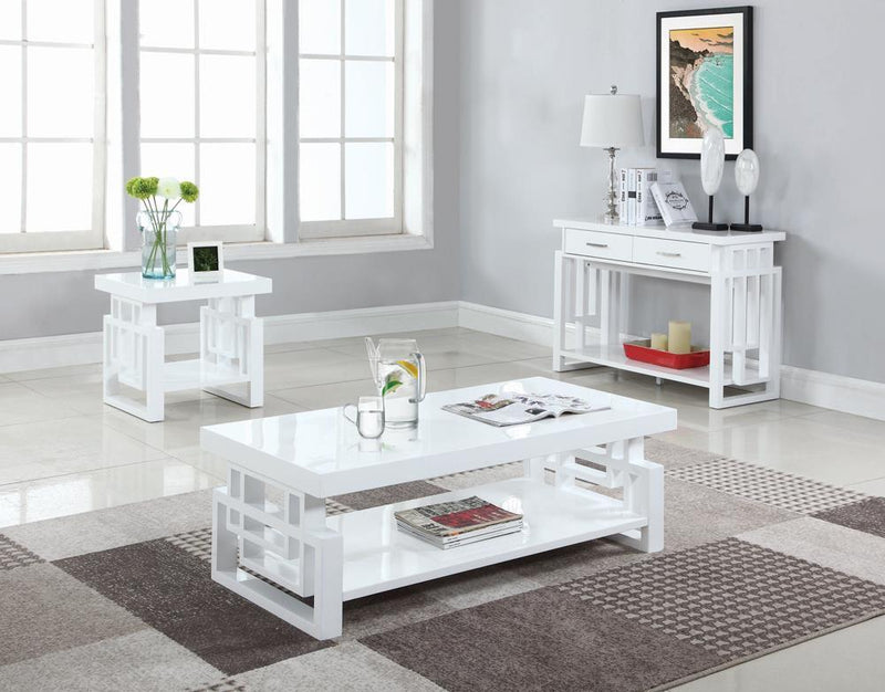 Rectangular End Table - White-Washburn's Home Furnishings