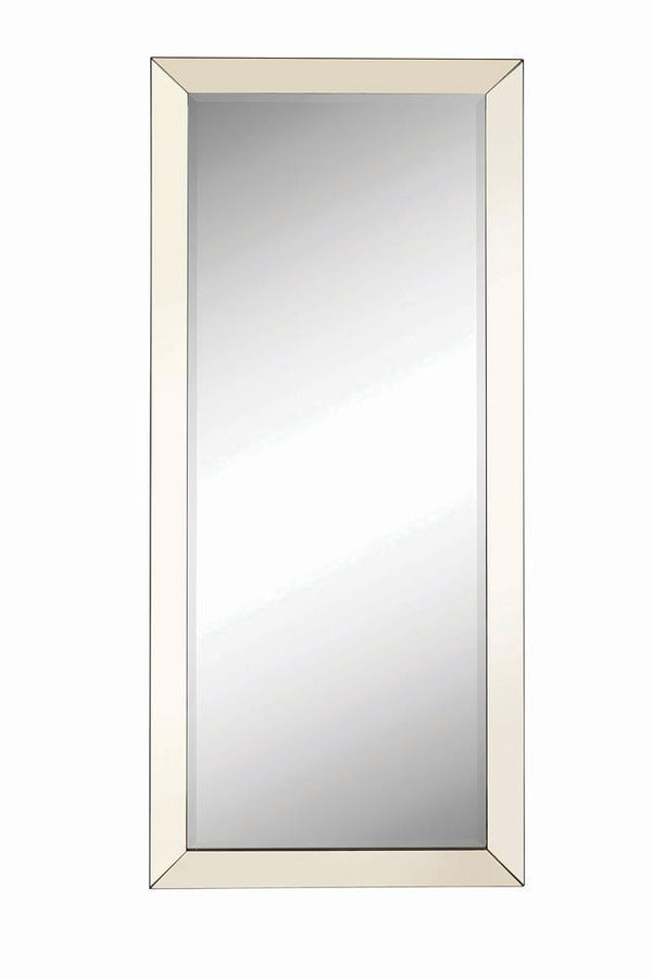 Rectangular Floor Mirror - Pearl Silver-Washburn's Home Furnishings