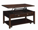 Rectangular Lift Top Coffee Table - Brown-Washburn's Home Furnishings