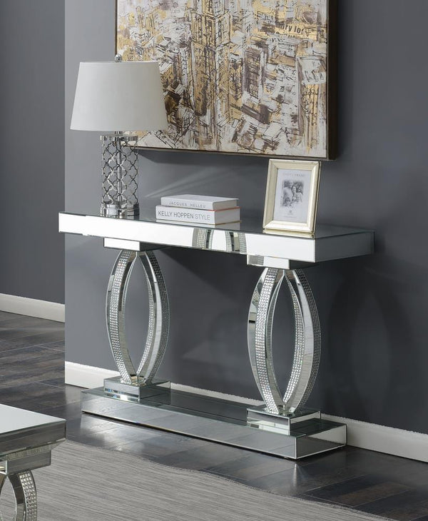 Rectangular Sofa Table With Shelf - Pearl Silver-Washburn's Home Furnishings
