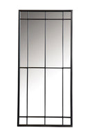 Rectangular Window Pane Wall Mirror - Black-Washburn's Home Furnishings