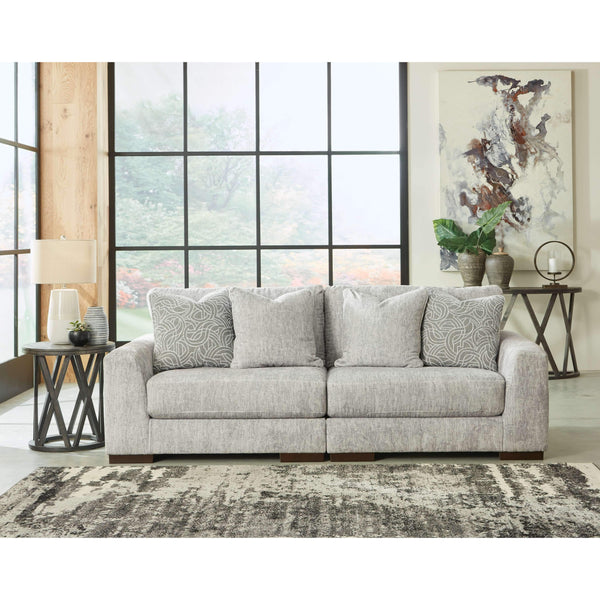 Regent Park - Pewter - Left Arm Facing Corner Chair 2 Pc Sectional-Washburn's Home Furnishings