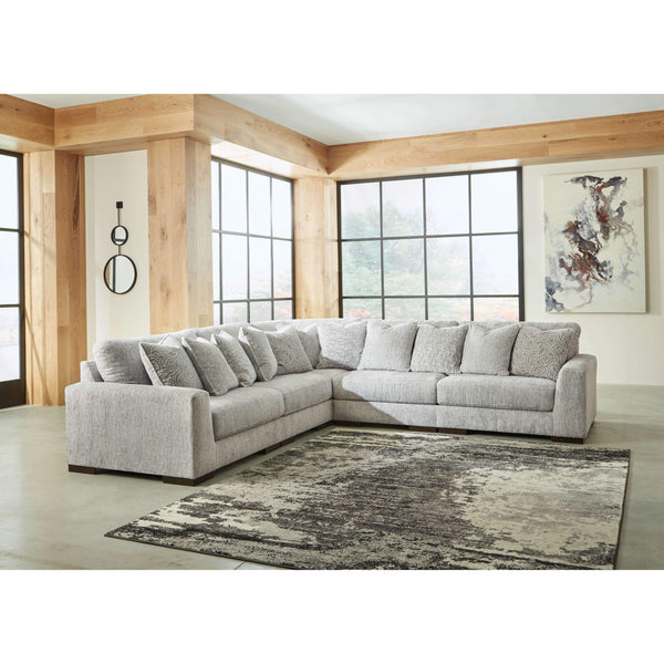 Regent Park - Pewter - Left Arm Facing Corner Chair 5 Pc Sectional-Washburn's Home Furnishings