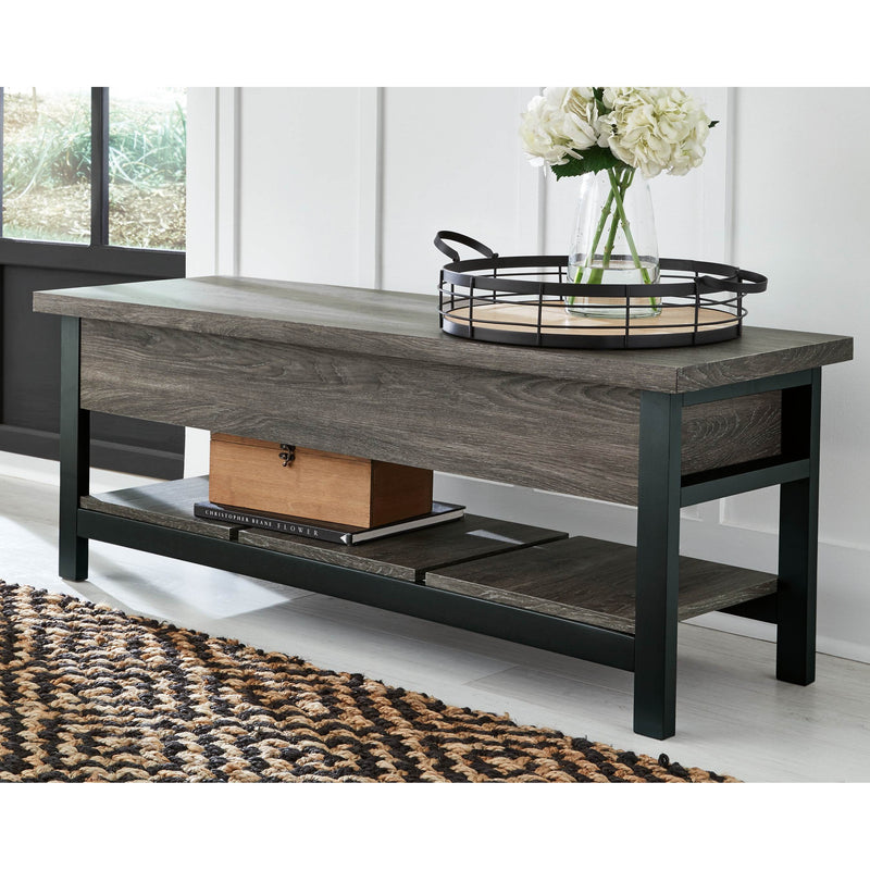 Rhyson - Brown - Storage Bench-Washburn's Home Furnishings