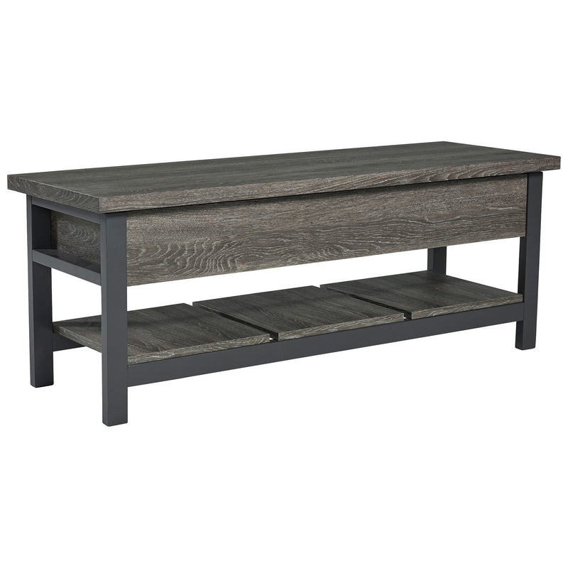 Rhyson - Brown - Storage Bench-Washburn's Home Furnishings