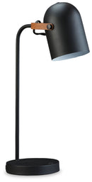 Ridgewick - Black/brown - Metal Desk Lamp (1/cn)-Washburn's Home Furnishings