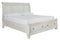 Robbinsdale - Antique White - California King Sleigh Bed With 2 Storage Drawers-Washburn's Home Furnishings