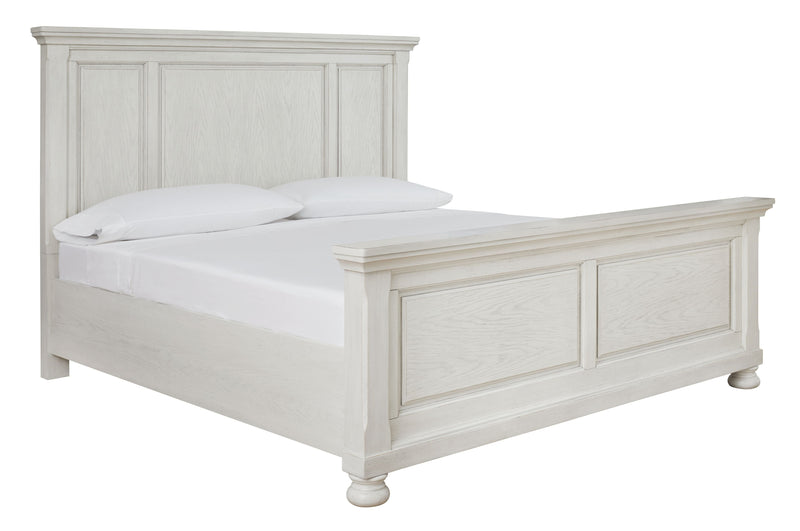 Robbinsdale - Antique White - Queen Panel Bed-Washburn's Home Furnishings