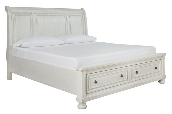 Robbinsdale - Antique White - Queen Storage Footboard-Washburn's Home Furnishings