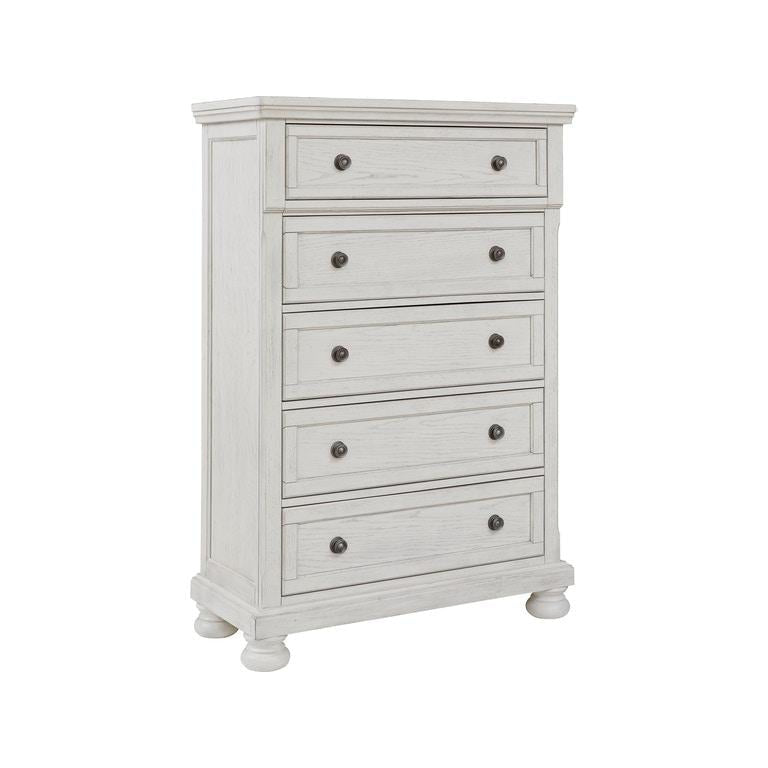 Robbinsdale Five Drawer Chest in Antique White-Washburn's Home Furnishings