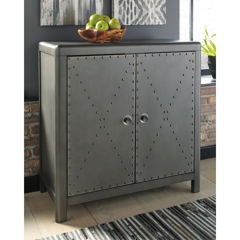 Rock - Gunmetal Finish - Accent Cabinet-Washburn's Home Furnishings