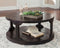 Rogness - Rustic Brown - Round Cocktail Table-Washburn's Home Furnishings