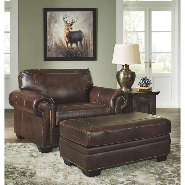 Roleson - Walnut - 2 Pc. - Chair And A Half With Ottoman-Washburn's Home Furnishings