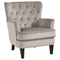 Romansque - Beige - Accent Chair - Bronze Finish-Washburn's Home Furnishings