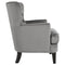 Romansque - Gray - Accent Chair - Velvety-Washburn's Home Furnishings