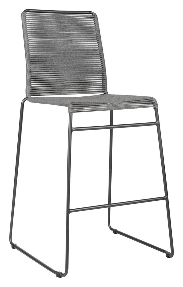 Rope - Woven Bar Stool - Gray-Washburn's Home Furnishings