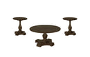 Round End Table With Decorative Grooves - Brown-Washburn's Home Furnishings