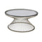 Round Glass Top Coffee Table - Pearl Silver-Washburn's Home Furnishings