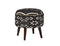 Round Upholstered Ottoman - Black-Washburn's Home Furnishings