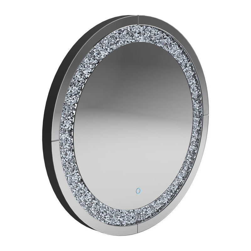 Round Wall Mirror - Gray-Washburn's Home Furnishings