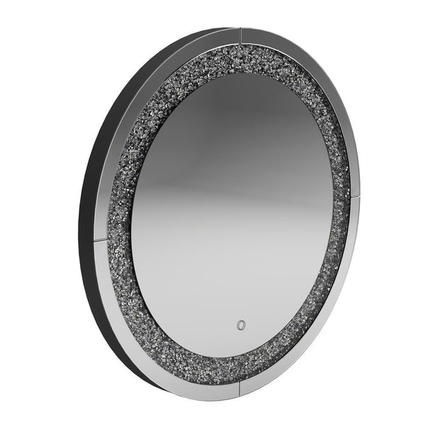 Round Wall Mirror - Gray-Washburn's Home Furnishings