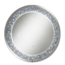 Round Wall Mirror With Led Lighting - Pearl Silver-Washburn's Home Furnishings