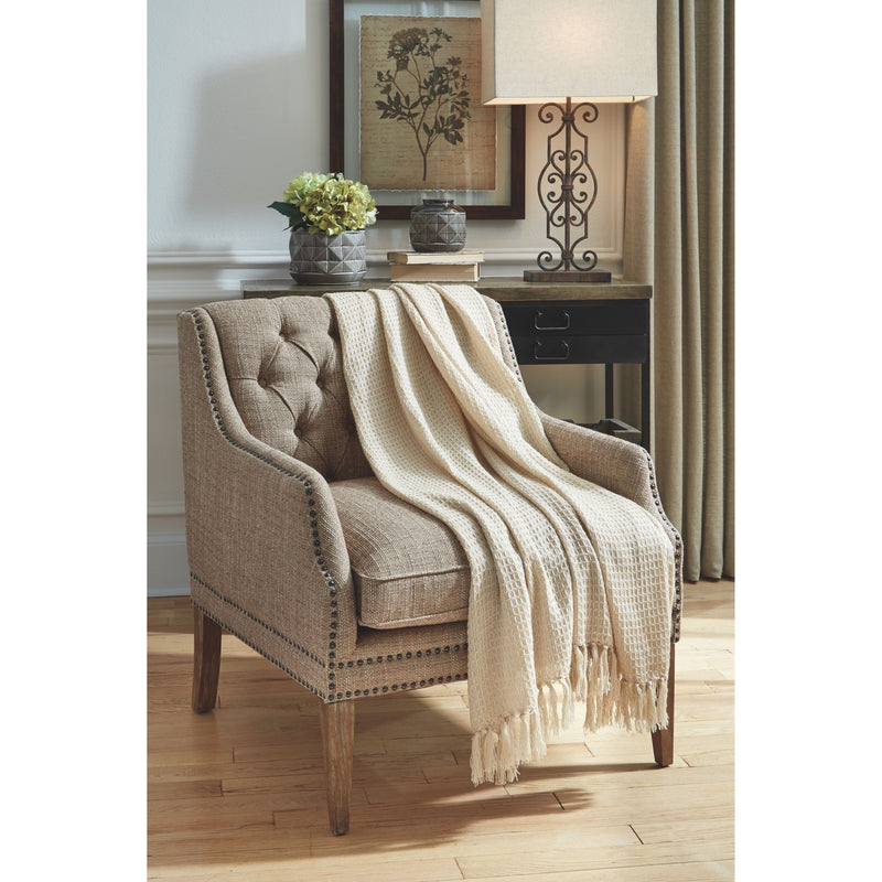 Rowena - Cream - Throw (3/cs)-Washburn's Home Furnishings