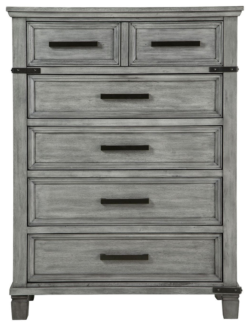 Russelyn - Gray - Five Drawer Chest-Washburn's Home Furnishings