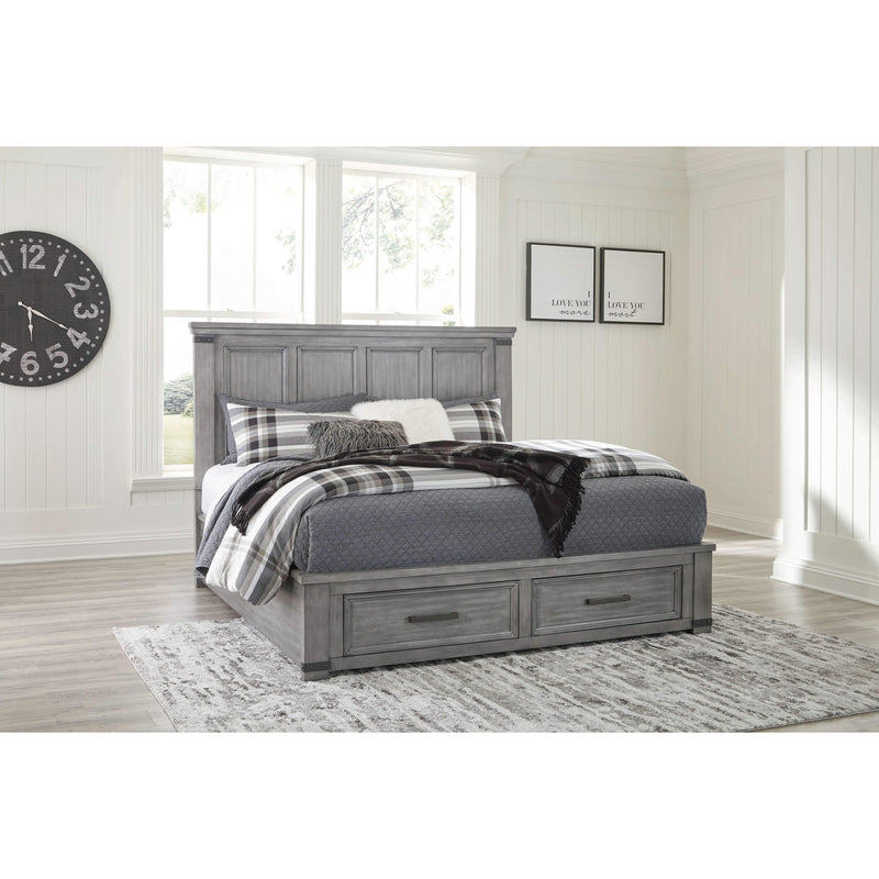 Russelyn - Gray - Queen Storage Bed-Washburn's Home Furnishings
