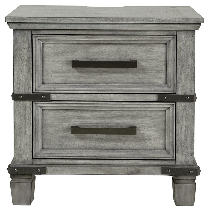 Russelyn - Gray - Two Drawer Night Stand-Washburn's Home Furnishings
