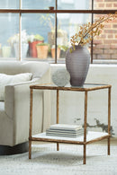 Ryandale - Antique Brass Finish - Accent Table-Washburn's Home Furnishings