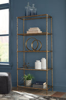 Ryandale - Antique Brass Finish - Bookcase-Washburn's Home Furnishings
