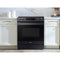 Samsung 30" Slide In Electric Range in Black Stainless-Washburn's Home Furnishings