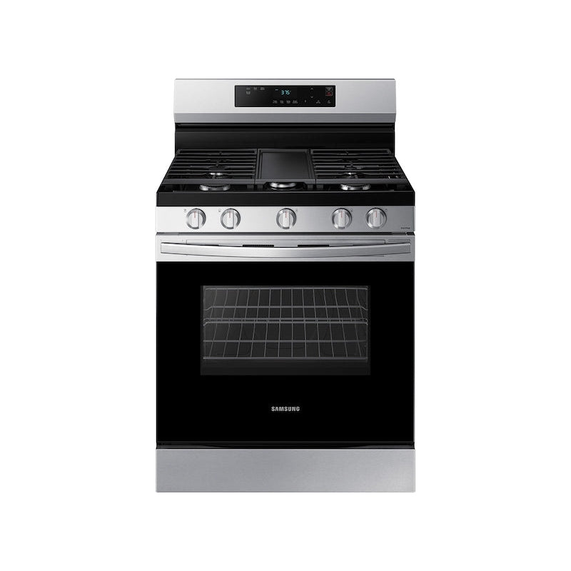 Samsung 6.0 cu ft Smart Freestanding Gas Range w/Integrated Griddle-Washburn's Home Furnishings