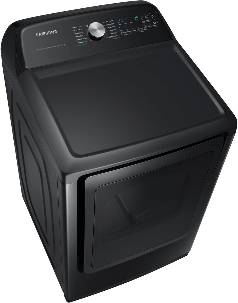 Samsung 7.4-cu ft Steam Cycle Electric Dryer (Brushed Black)-Washburn's Home Furnishings