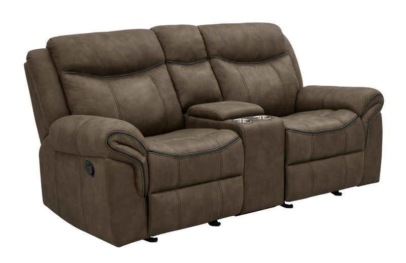 Sawyer Motion - Glider Loveseat - Light Brown-Washburn's Home Furnishings