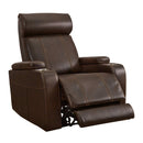 Screen Time - Walnut - Power Recliner-Washburn's Home Furnishings