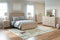 Senniberg - Light Brown/white - Queen Panel Hdbd/ftbd-Washburn's Home Furnishings