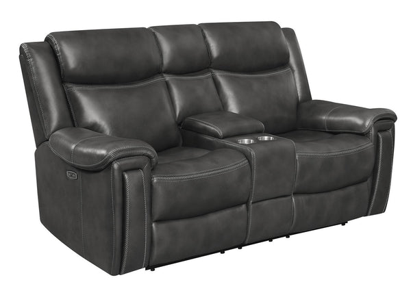 Shallowford - Power Reclining Loveseat - Black-Washburn's Home Furnishings