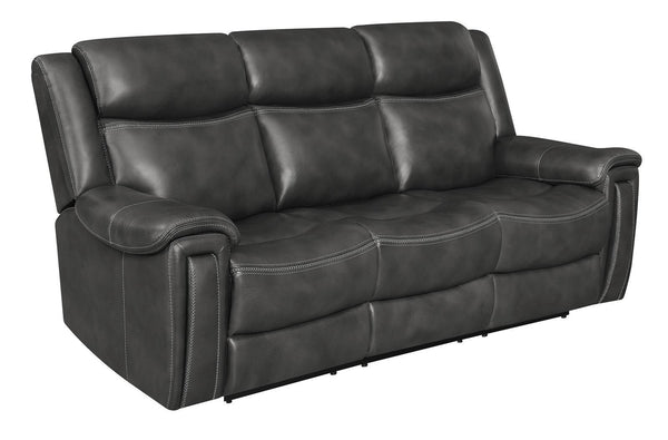 Shallowford - Power Reclining Sofa - Black-Washburn's Home Furnishings