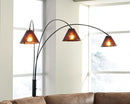 Sharde - Black - Metal Arc Lamp (1/cn)-Washburn's Home Furnishings