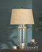Sharmayne - White - Glass Table Lamp (1/cn) - Wrapped With Wire-Washburn's Home Furnishings