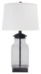 Sharolyn - Transparent/silver Finish - Glass Table Lamp (1/cn)-Washburn's Home Furnishings