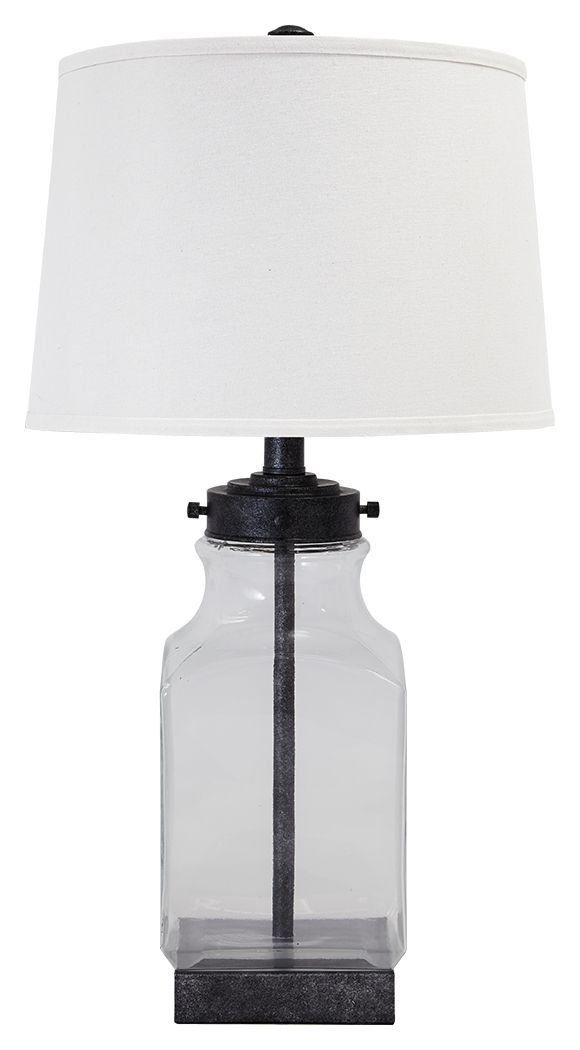 Sharolyn - Transparent/silver Finish - Glass Table Lamp (1/cn)-Washburn's Home Furnishings