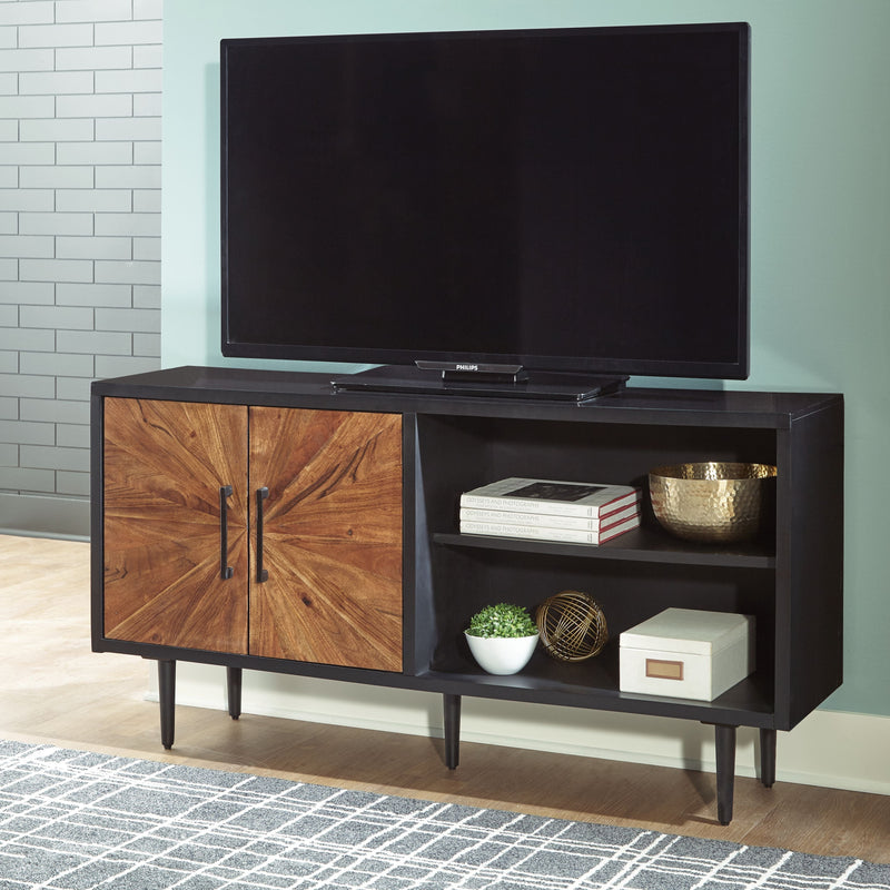 Shayland - Black/brown - Accent Cabinet-Washburn's Home Furnishings