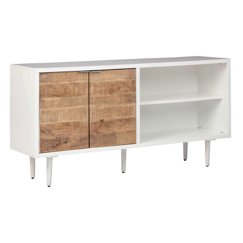 Shayland - White/brown - Accent Cabinet-Washburn's Home Furnishings